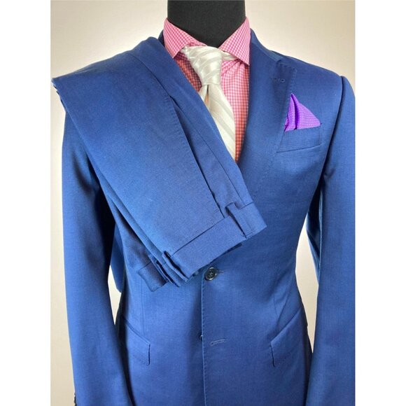 Emporio ARMANI "G" Line Navy Modern 2Btn Suit 38 R e48 - Picture 1 of 5